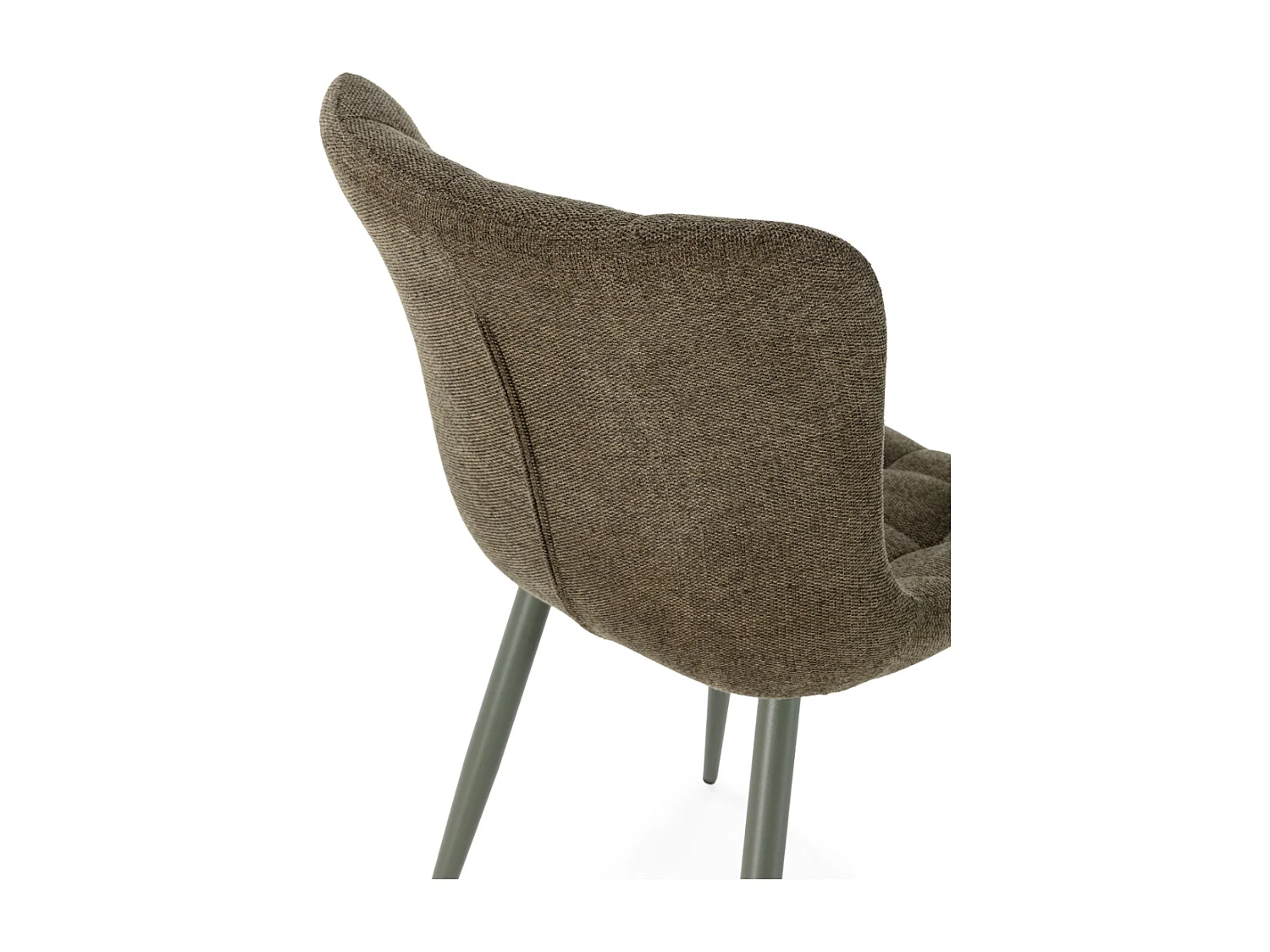 Lot de 4 Chaises en tissu matelassé avec pieds en métal H85 cm - MAË