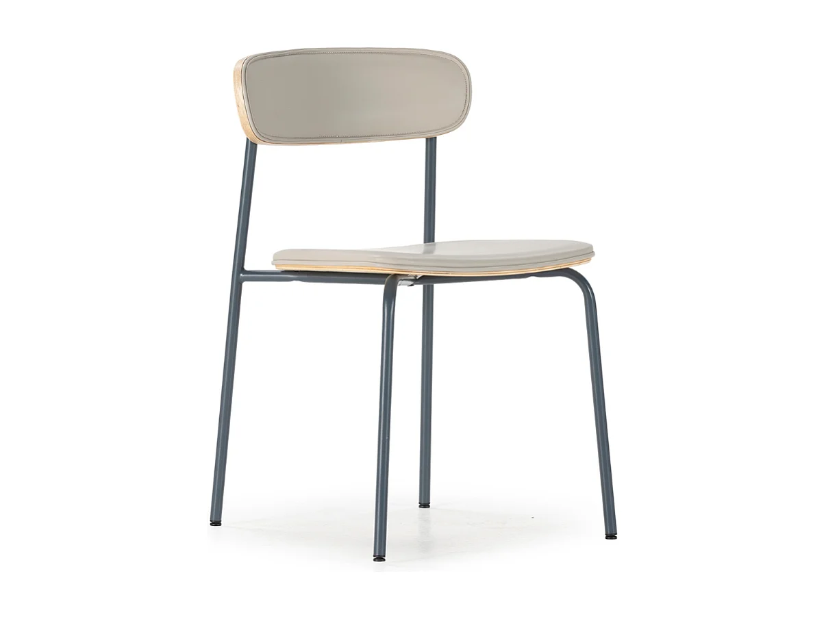 Set di 2 sedie in similpelle con gambe in metallo H78 cm - AYA