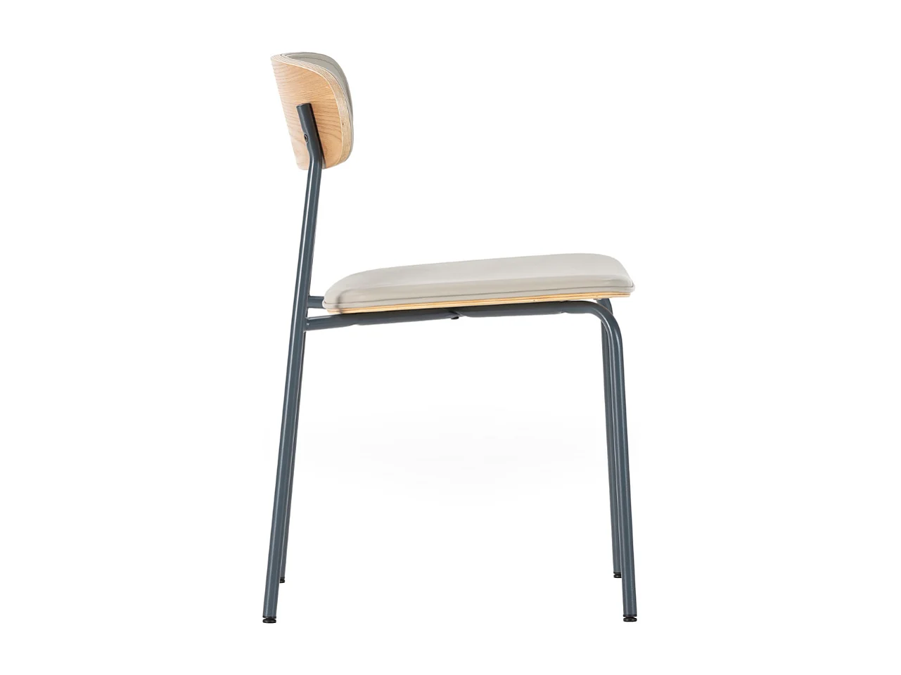 Set di 2 sedie in similpelle con gambe in metallo H78 cm - AYA