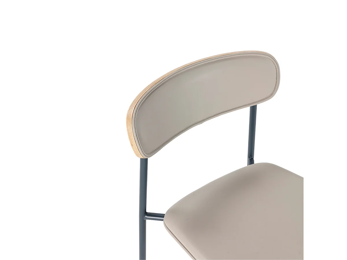 Set di 2 sedie in similpelle con gambe in metallo H78 cm - AYA