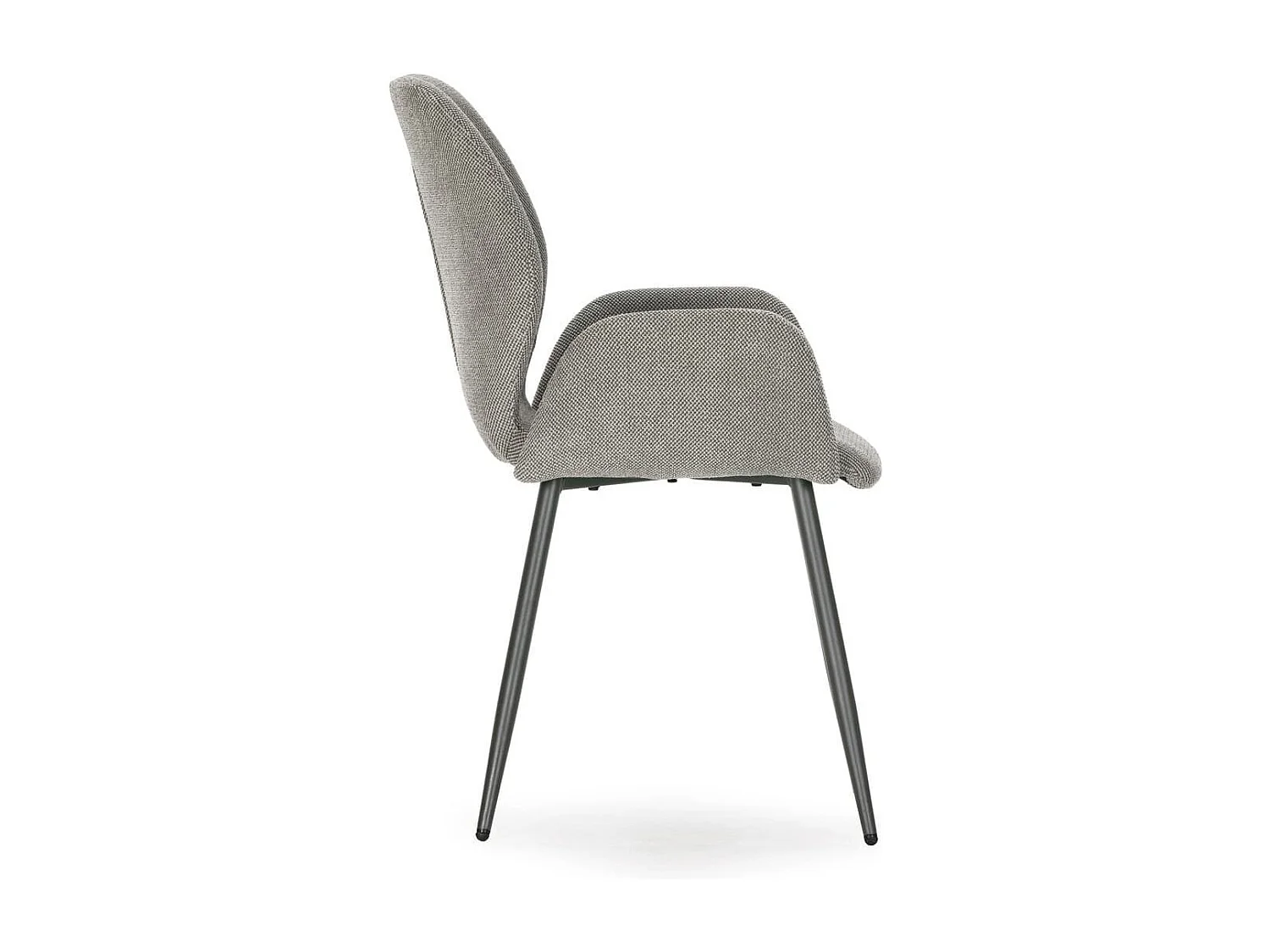Stoffsessel 2er-Set mit Metallfüßen H86 cm - SOLA
