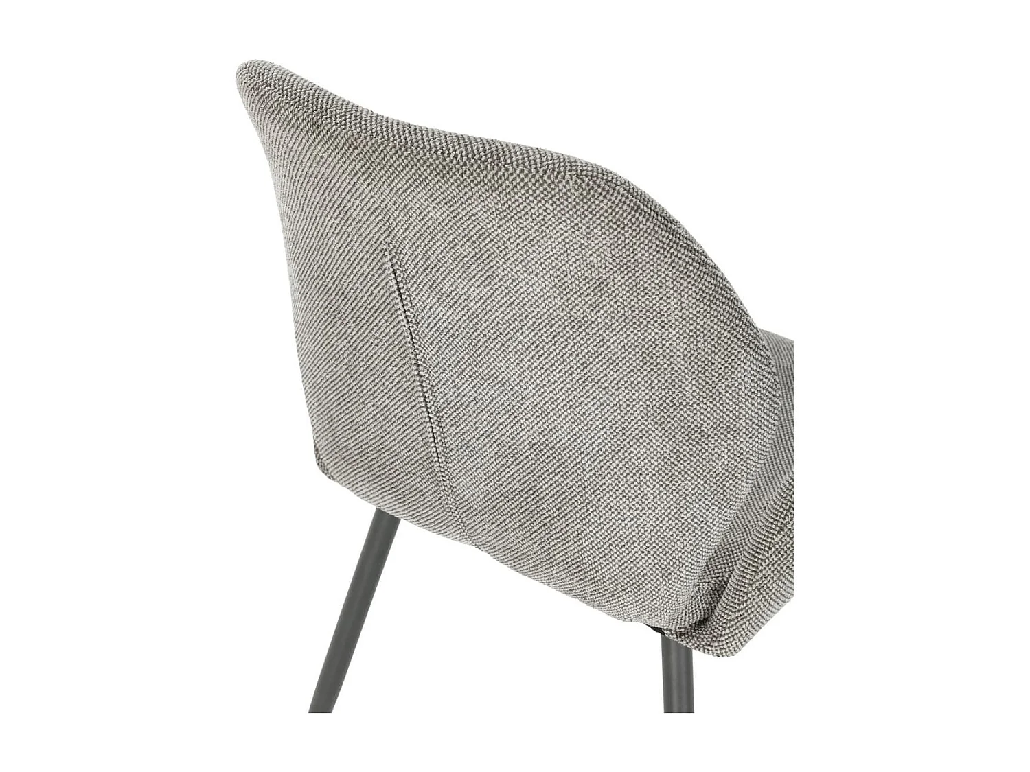 Stoffsessel 2er-Set mit Metallfüßen H86 cm - SOLA