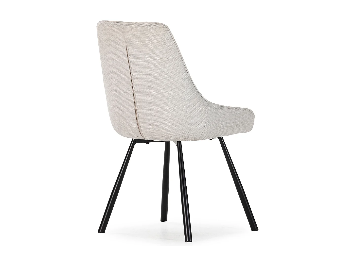 Lote de 4 sillas de tela con patas de metal A85 cm - NORY