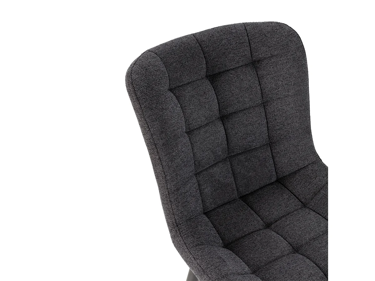 Set di 4 sedie in tessuto trapuntato con gambe in metallo, H 85 cm - MAË