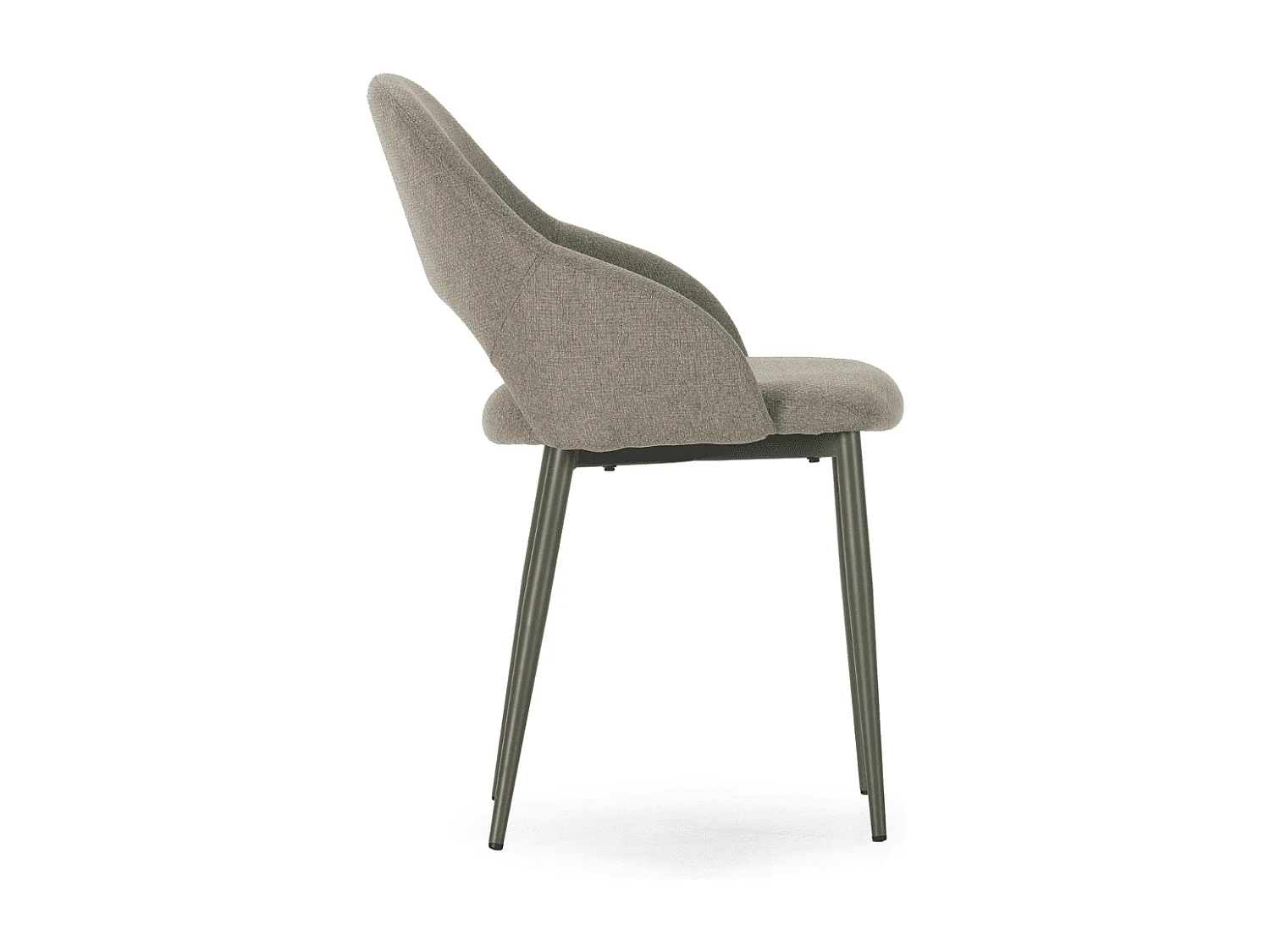 Lot de 2 Chaises en en tissu avec pieds en métal H84 cm - LILA