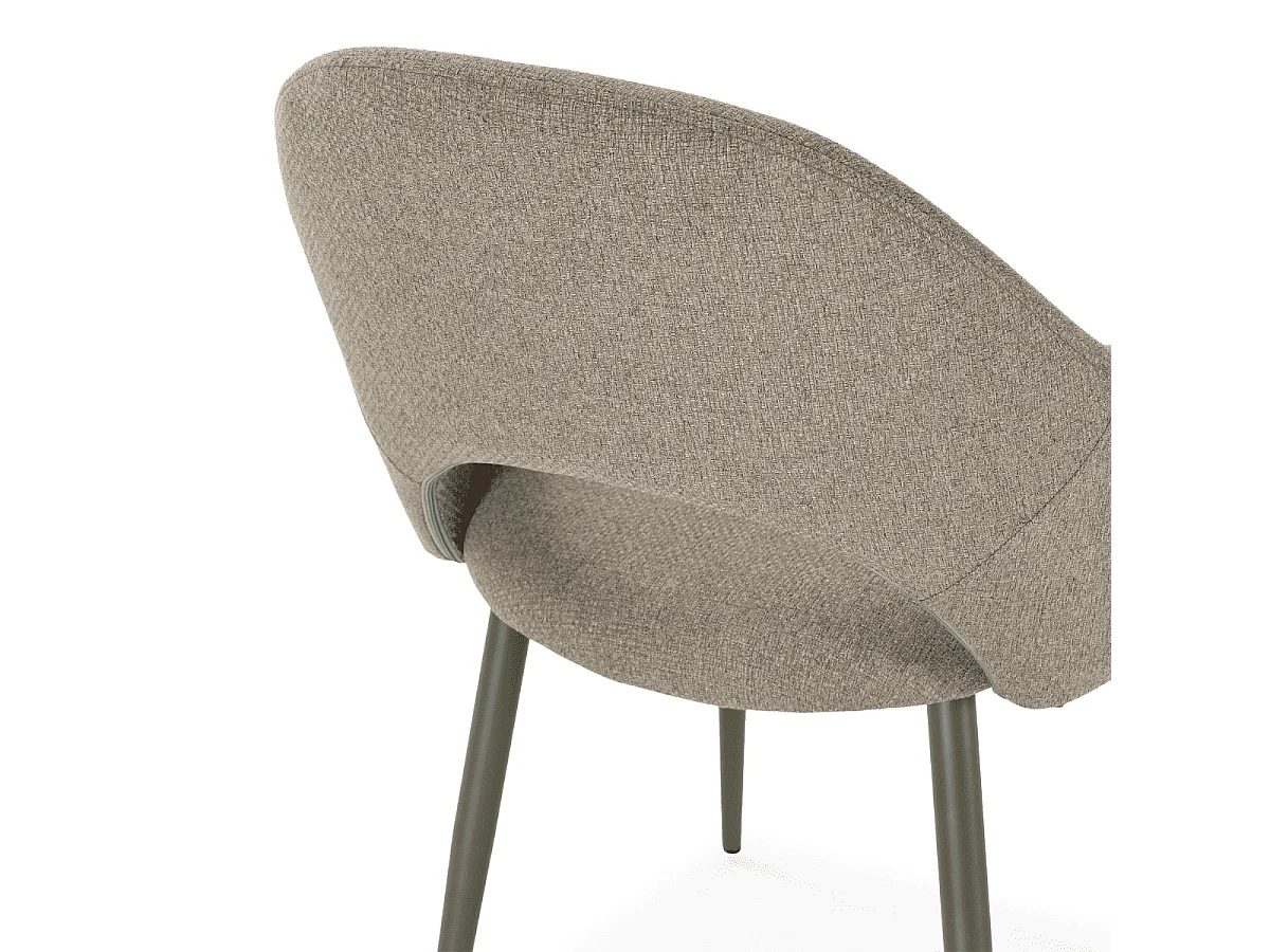 Lot de 2 Chaises en en tissu avec pieds en métal H84 cm - LILA