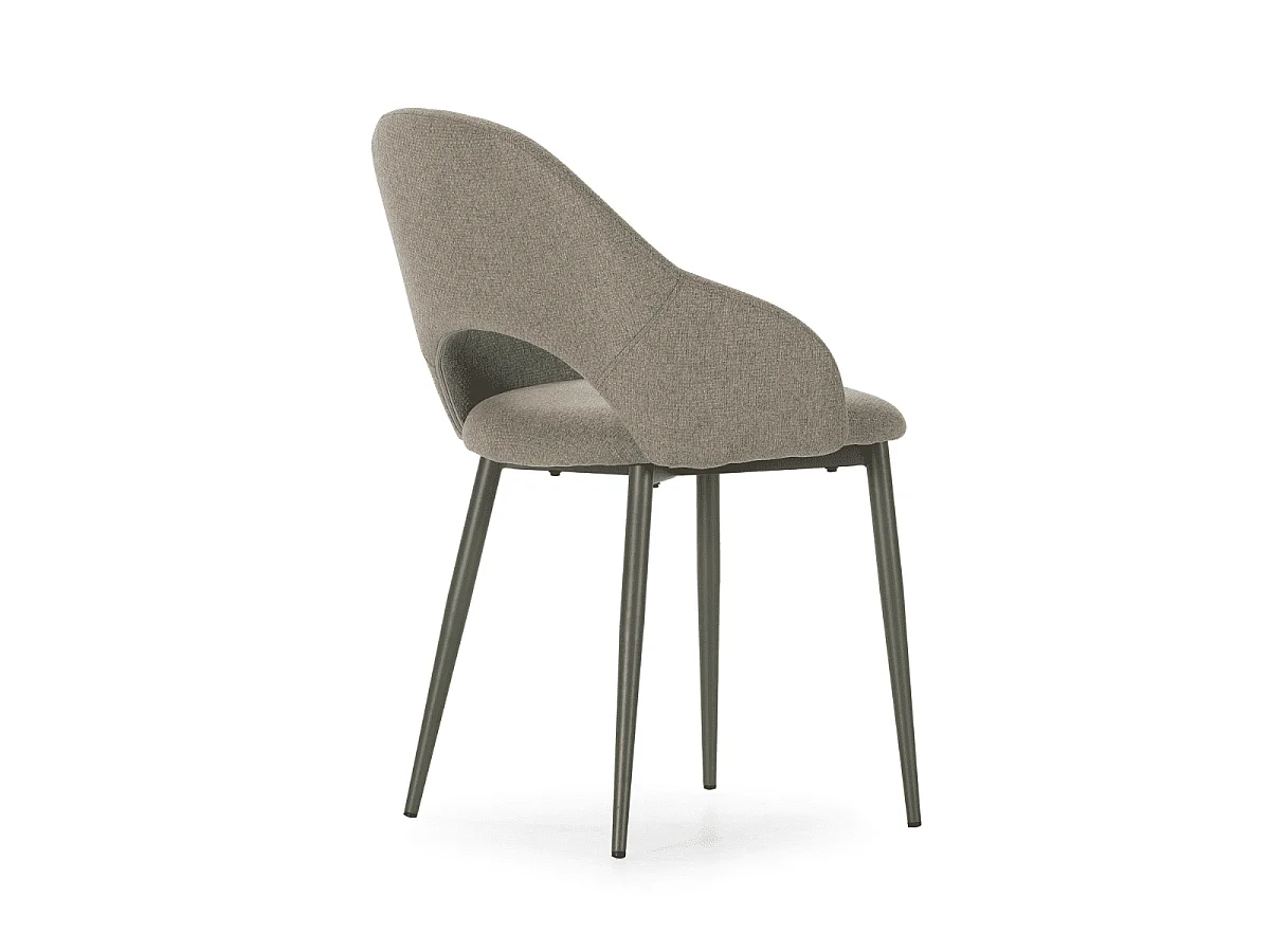 Lot de 2 Chaises en en tissu avec pieds en métal H84 cm - LILA