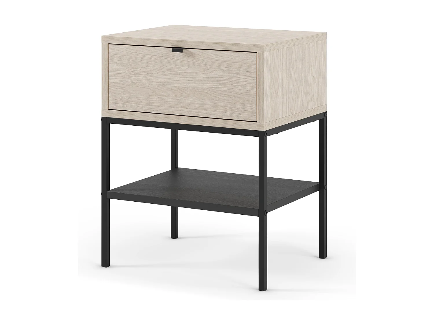 Nachttisch 1 Schublade Metallbeinen 45x56 cm