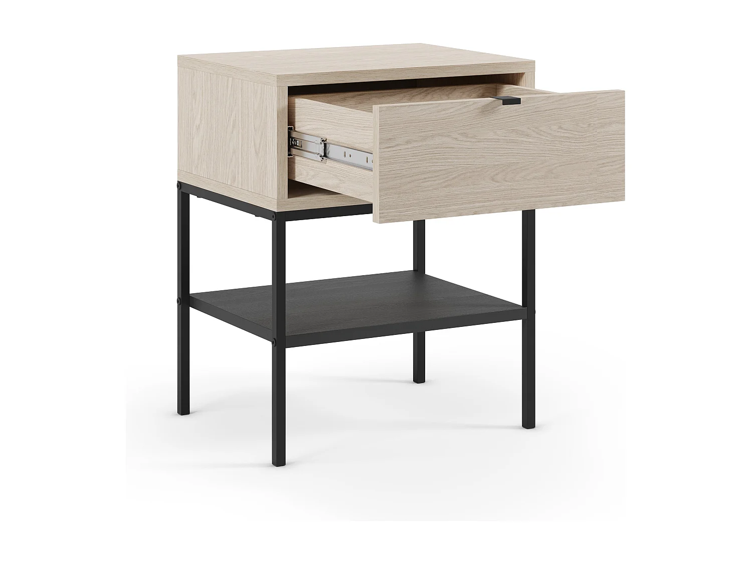 Nachttisch 1 Schublade Metallbeinen 45x56 cm