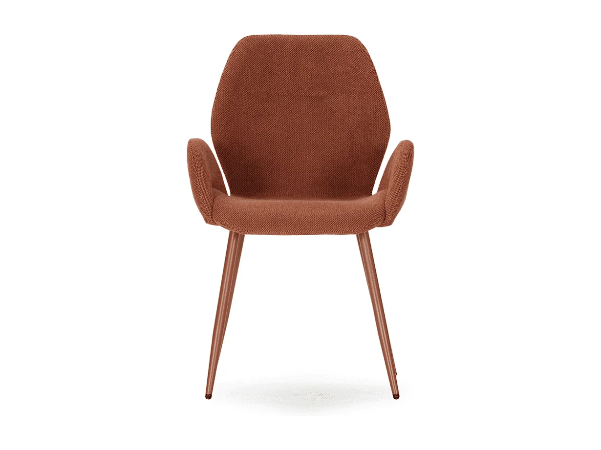 Fauteuils en lot de 2 en tissu avec pieds en métal H86 cm - SOLA