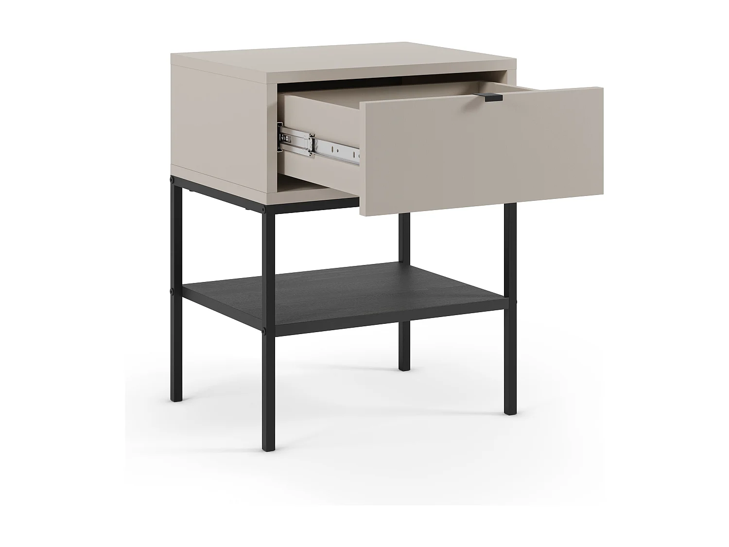 Nachttisch 1 Schublade Metallbeinen 45x56 cm