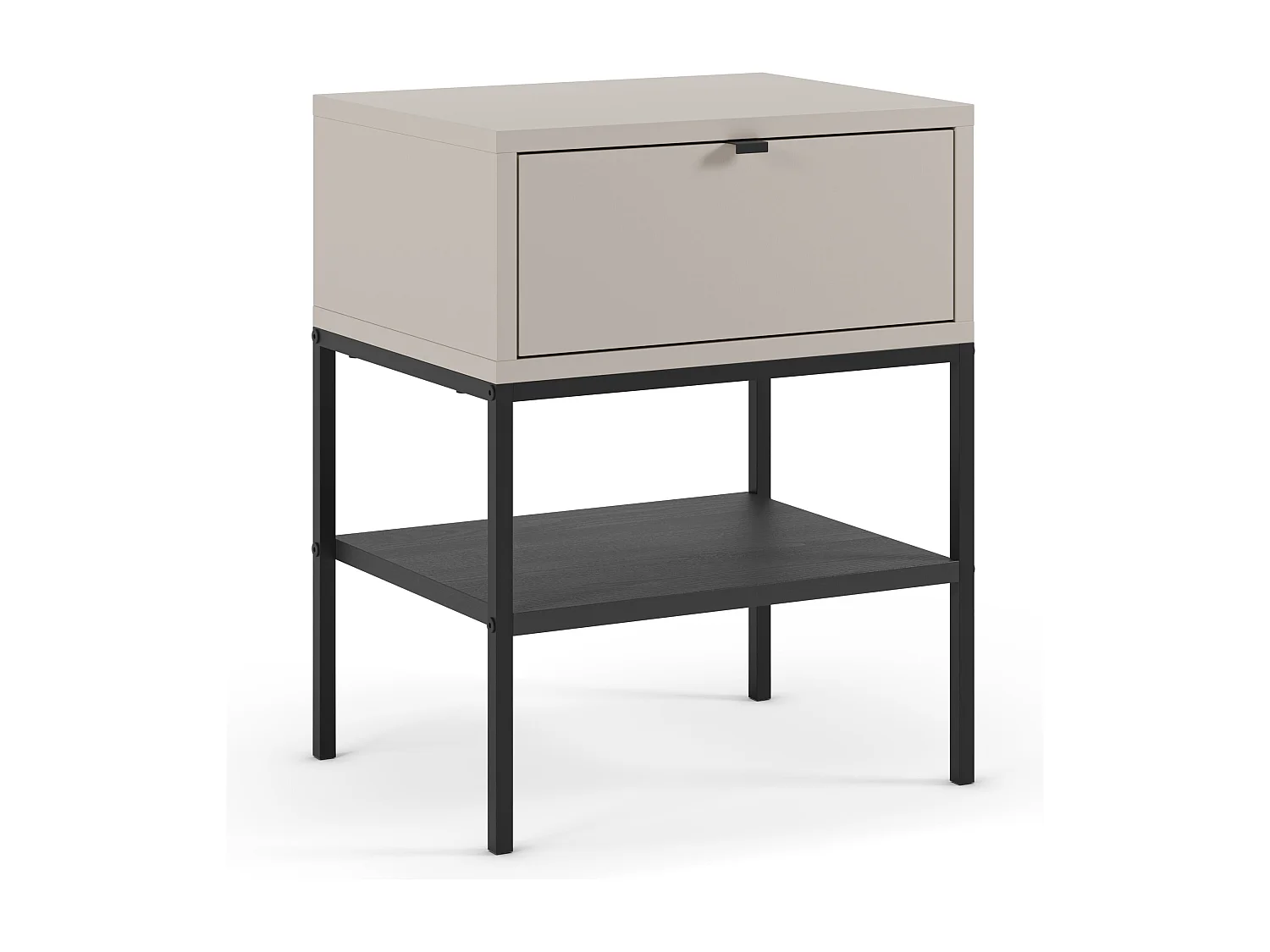 Nachttisch 1 Schublade Metallbeinen 45x56 cm