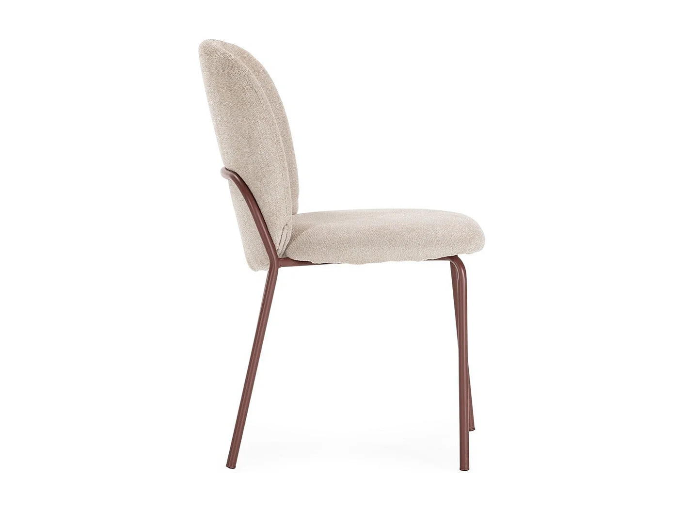 Lot de 4 Chaises en tissu avec pieds en métal H85 cm - NOA