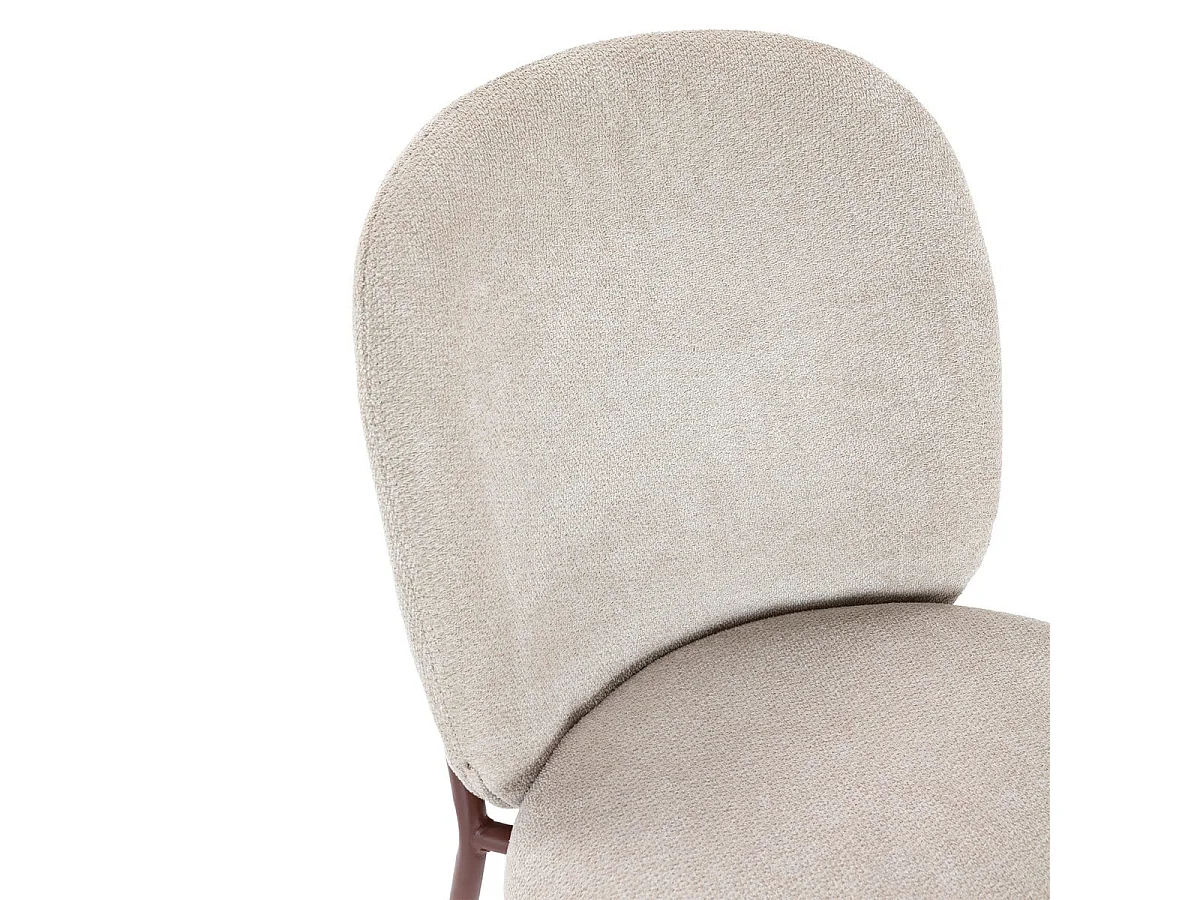 Lot de 4 Chaises en tissu avec pieds en métal H85 cm - NOA