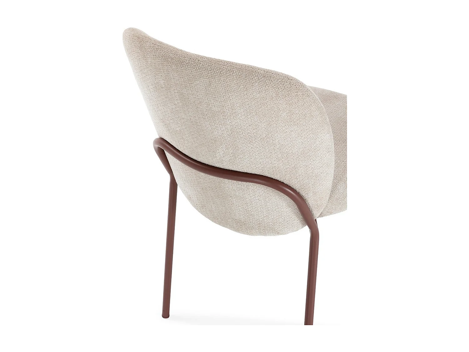 Lot de 4 Chaises en tissu avec pieds en métal H85 cm - NOA