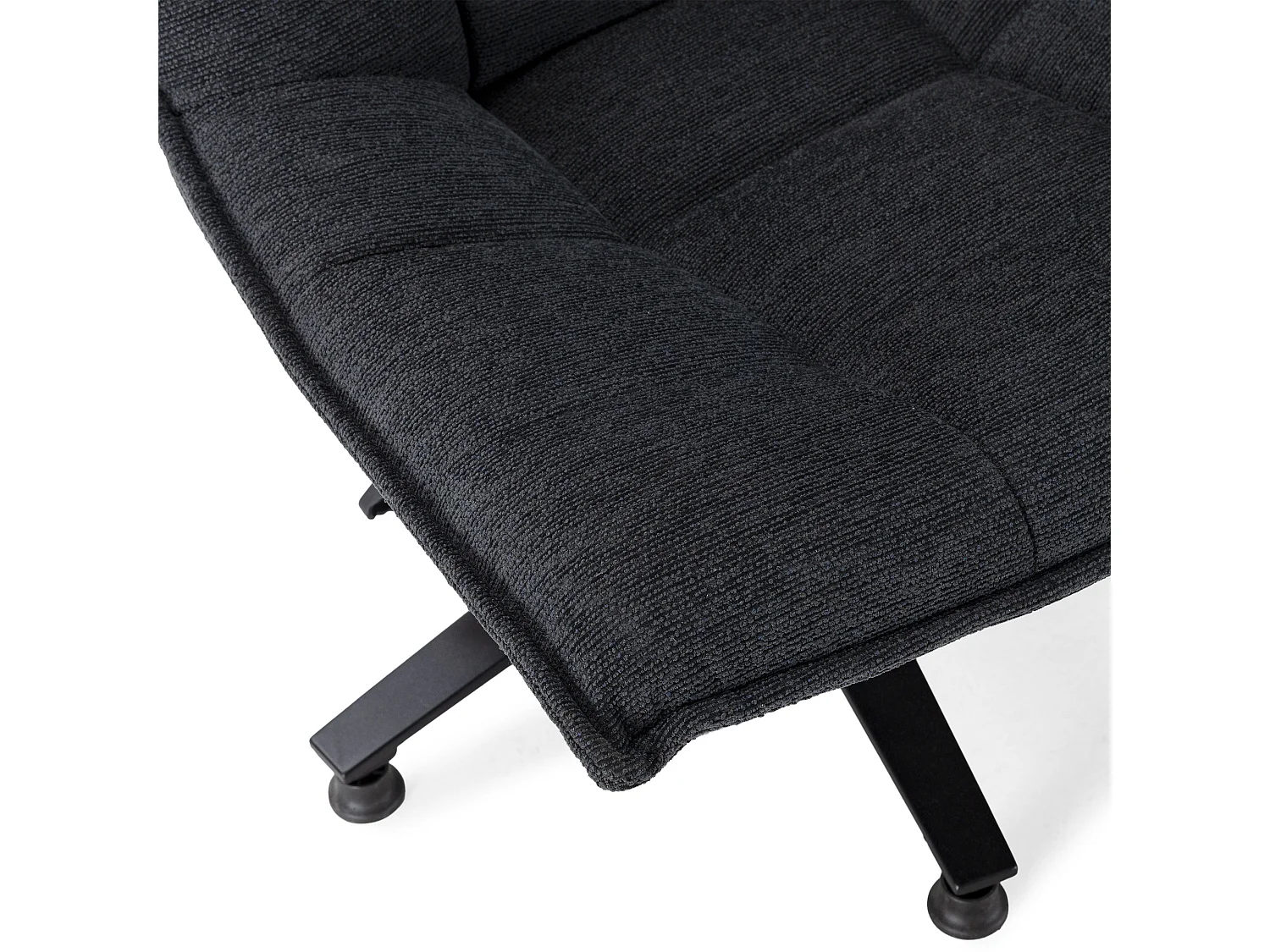 Fauteuil pivotant pied en métal 76x101 cm