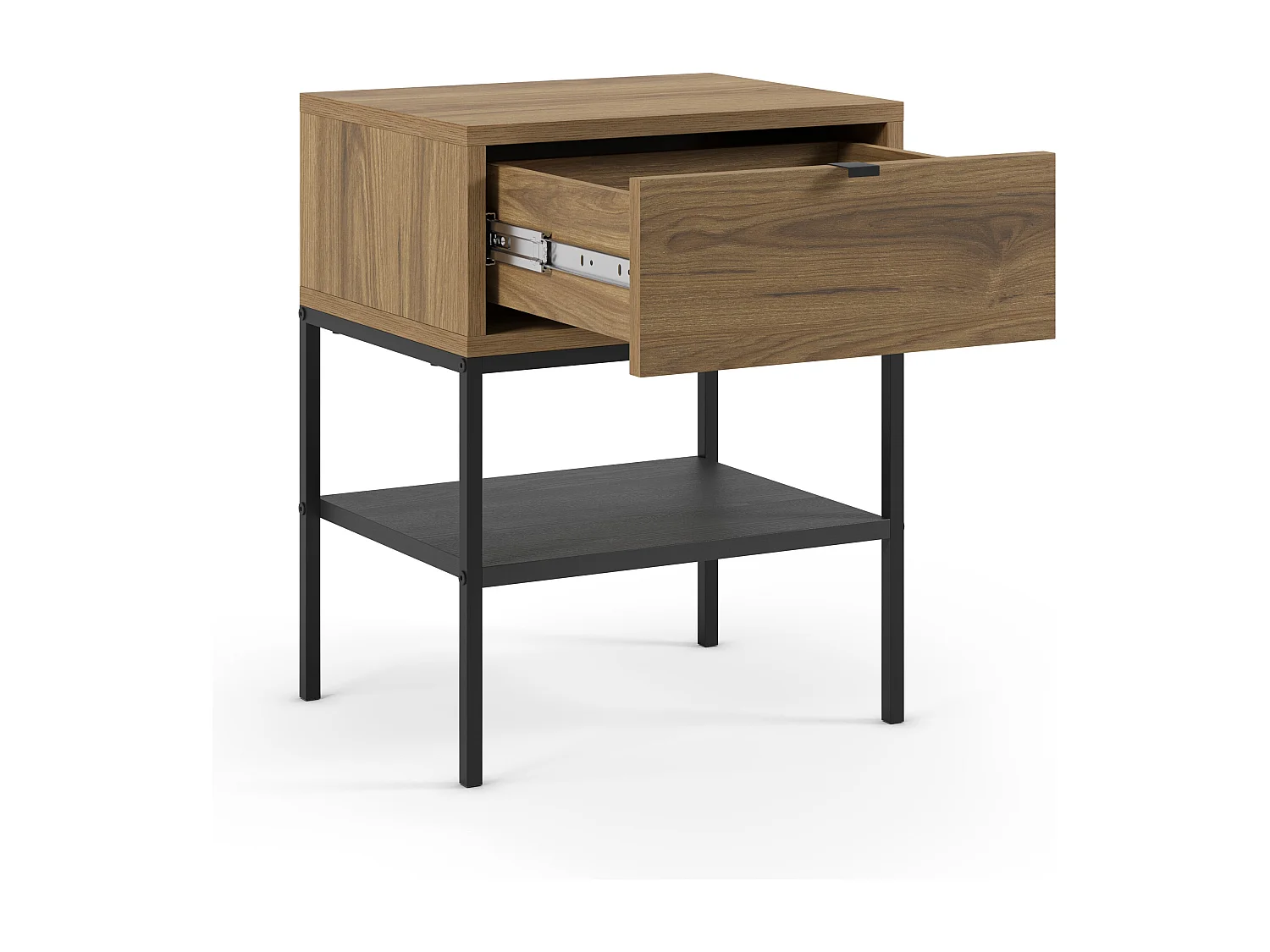 Nachttisch 1 Schublade Metallbeinen 45x56 cm