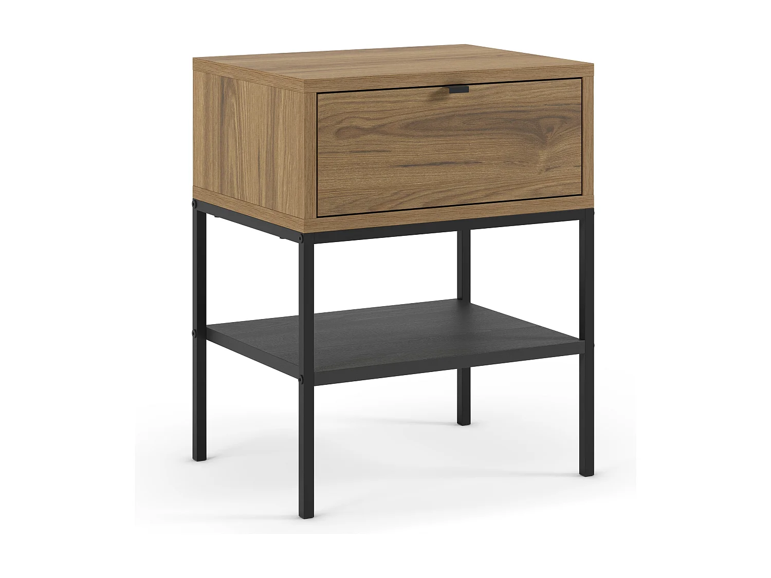 Nachttisch 1 Schublade Metallbeinen 45x56 cm