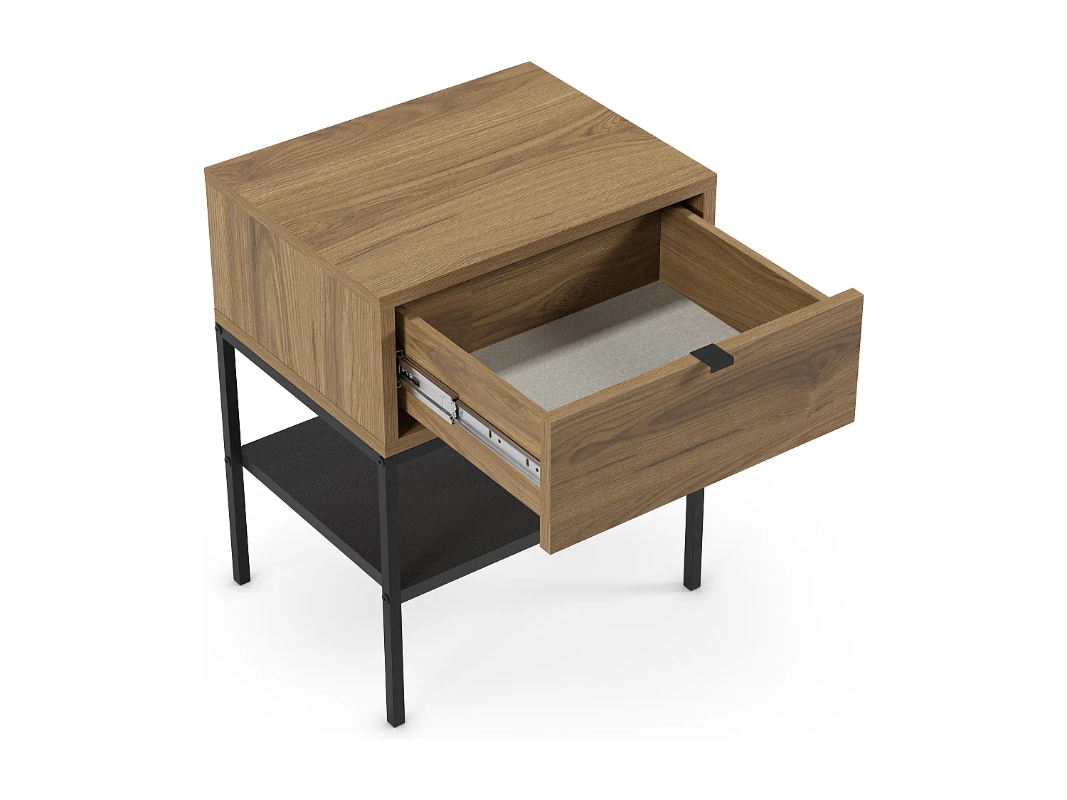 Nachttisch 1 Schublade Metallbeinen 45x56 cm