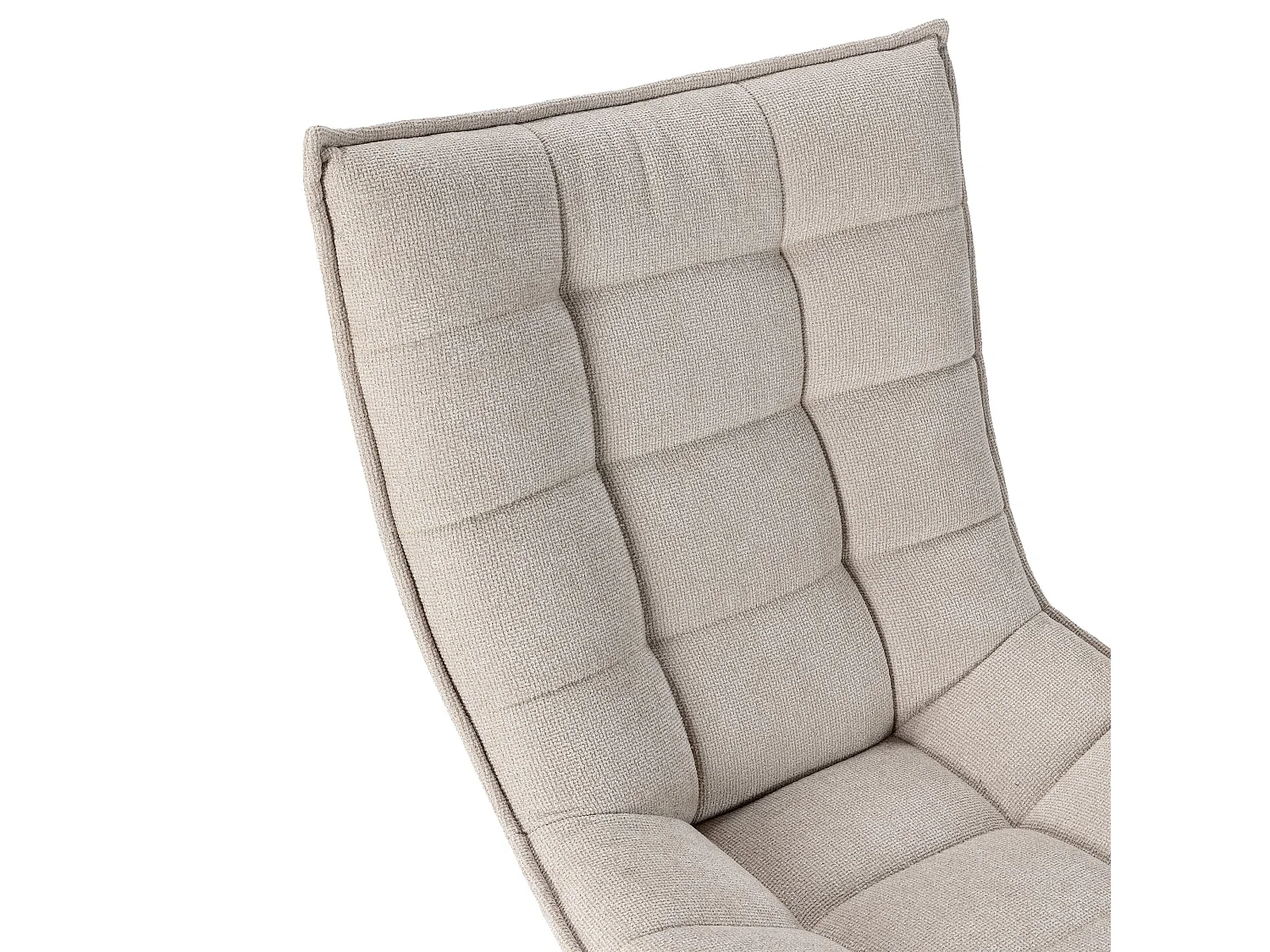 Fauteuil pivotant pied en métal 76x101 cm