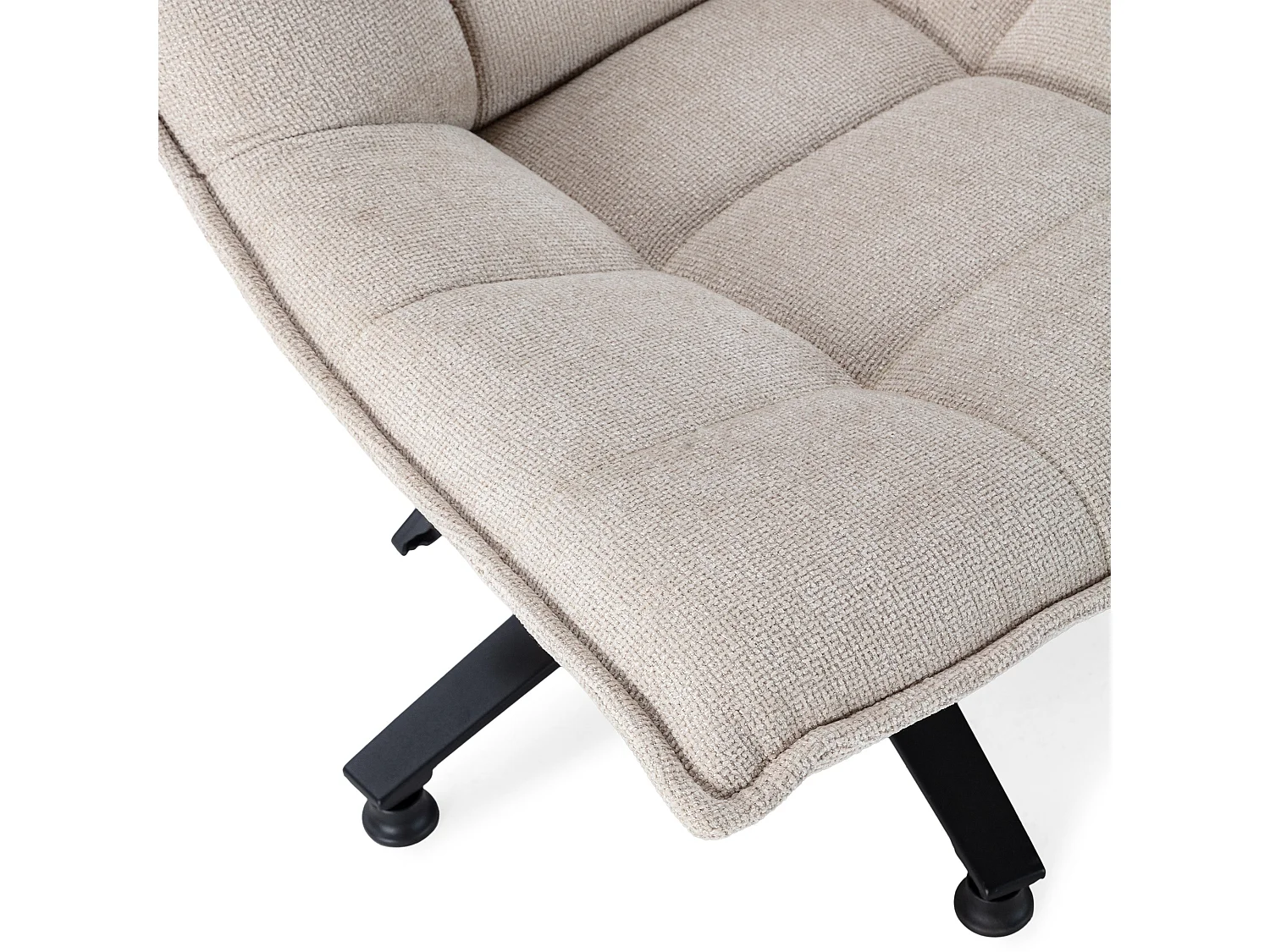 Fauteuil pivotant pied en métal 76x101 cm