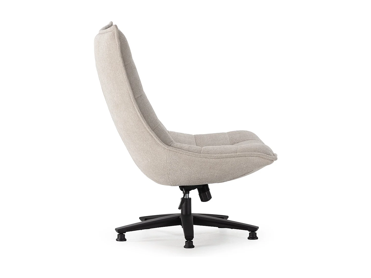 Fauteuil pivotant pied en métal 76x101 cm
