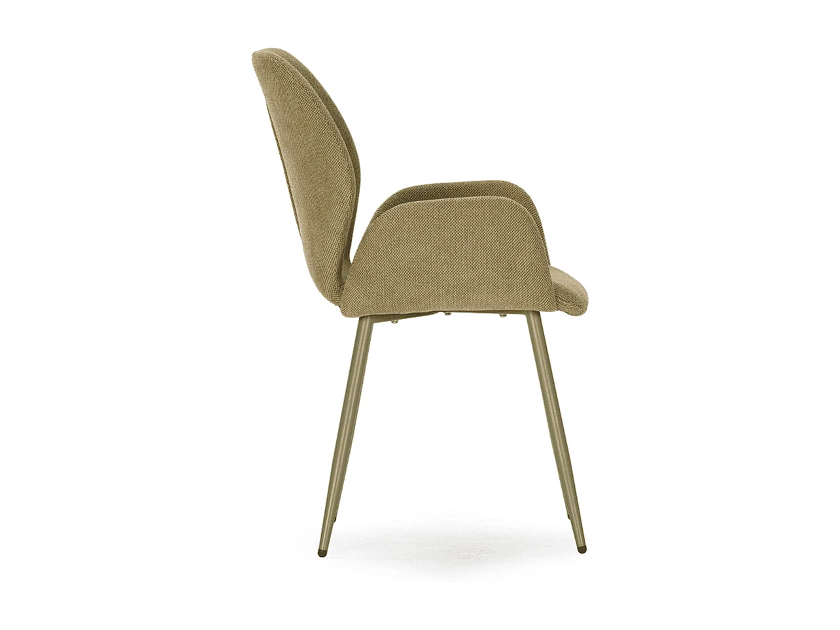 Stoffsessel 2er-Set mit Metallfüßen H86 cm - SOLA