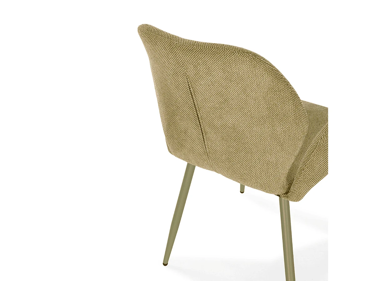 Stoffsessel 2er-Set mit Metallfüßen H86 cm - SOLA