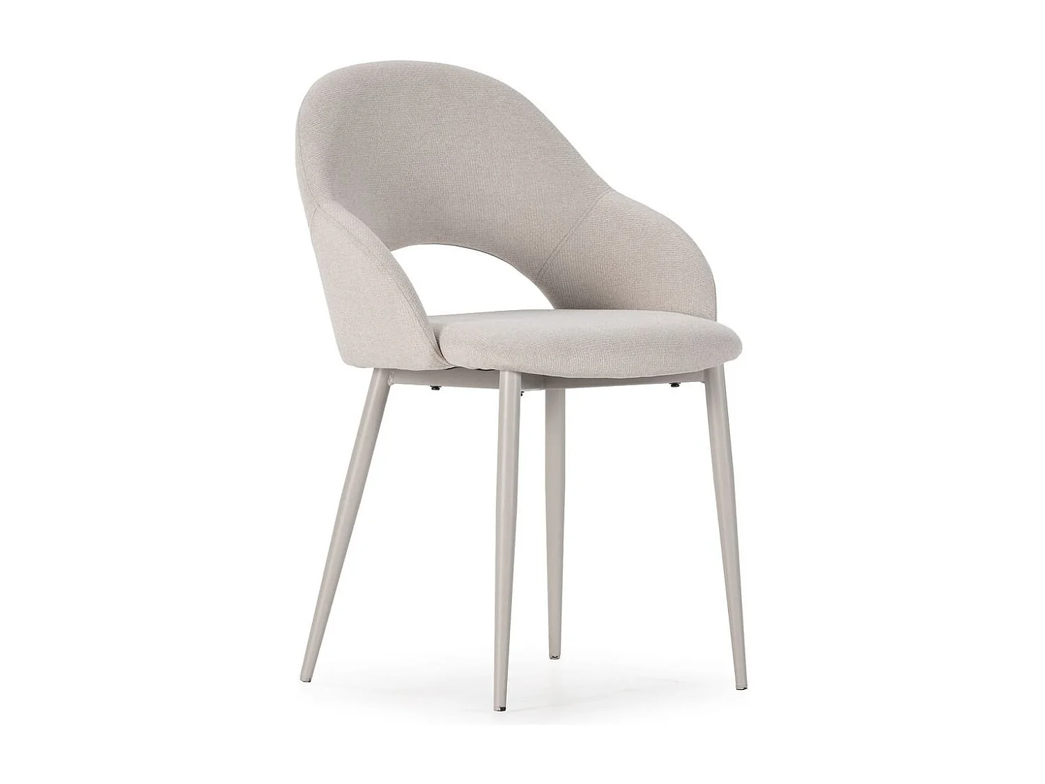 Lot de 2 Chaises en en tissu avec pieds en métal H84 cm - LILA