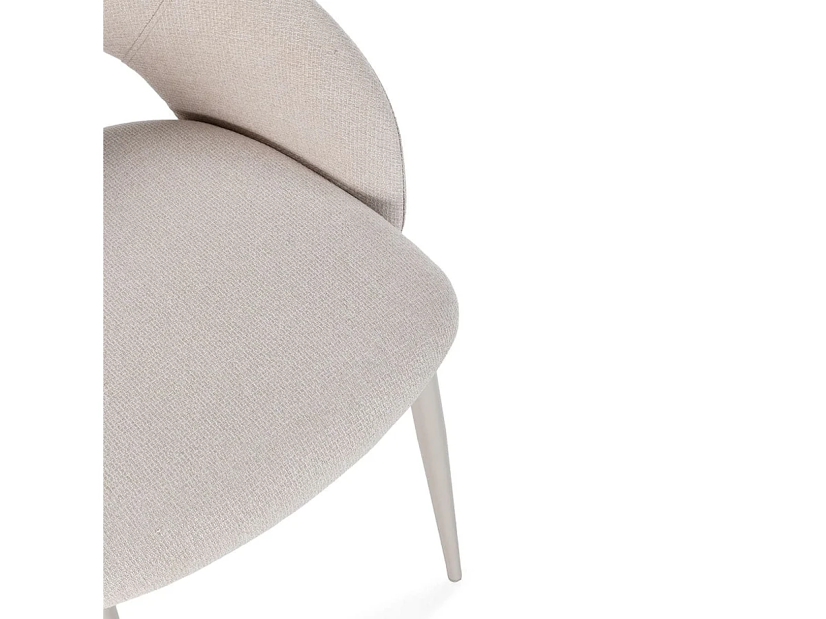 Lot de 2 Chaises en en tissu avec pieds en métal H84 cm - LILA