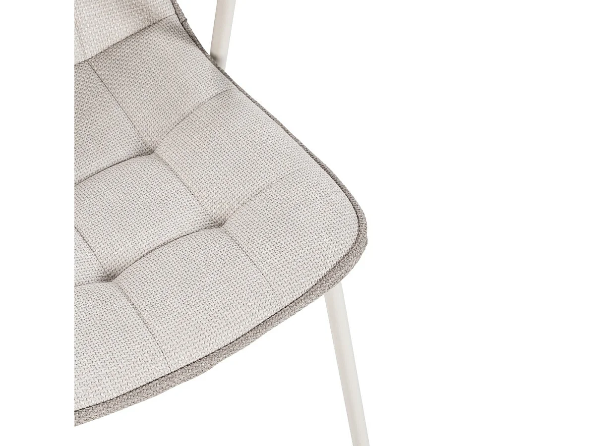 Stühle 4er-Set aus Stoff mit Metallbeinen, H 81 cm - ZÉLIE