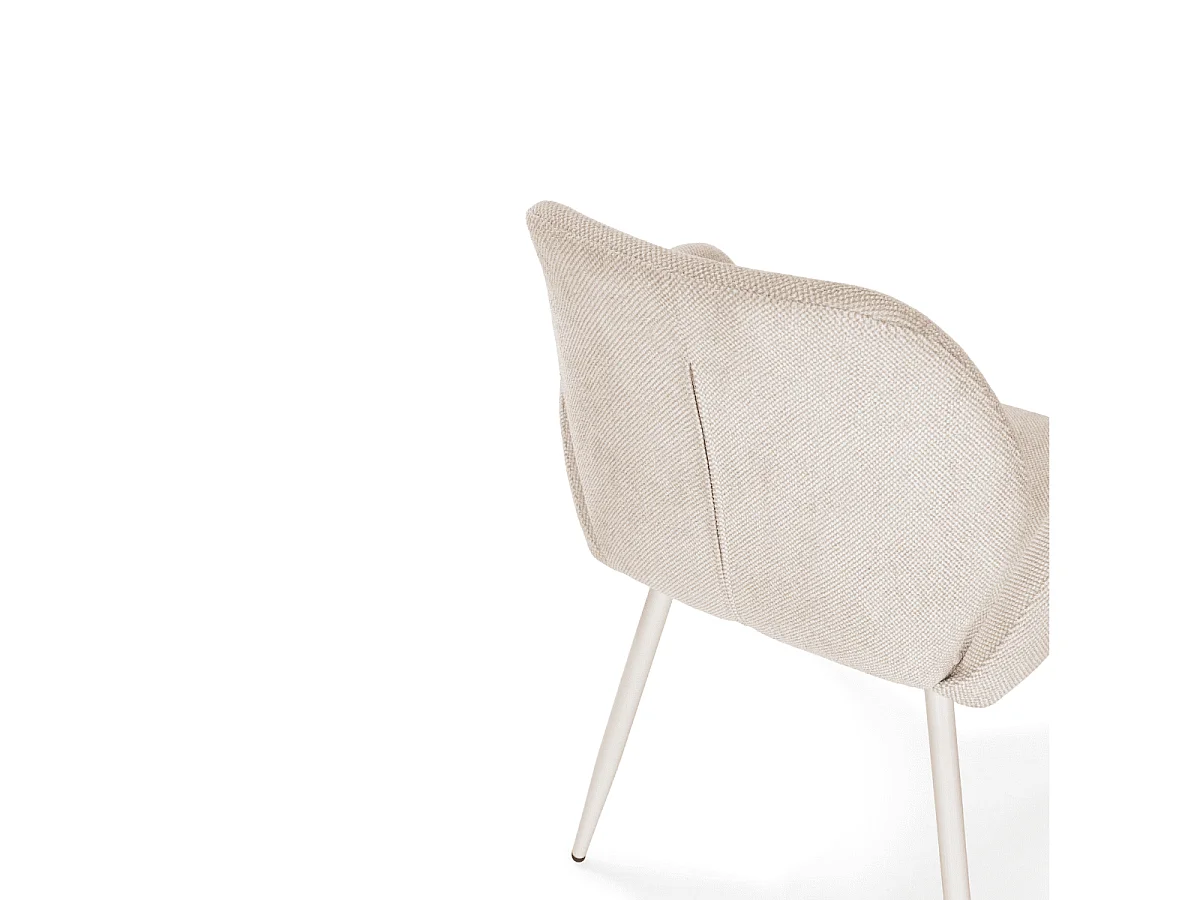 Stoffsessel 2er-Set mit Metallfüßen H86 cm - SOLA