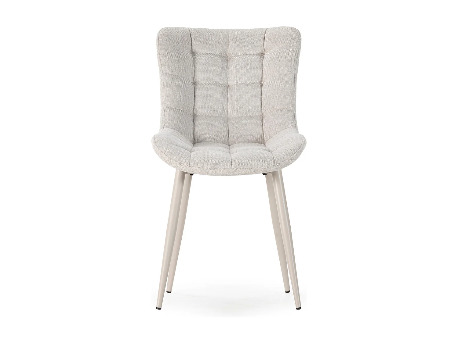 Lot de 4 Chaises en tissu matelassé avec pieds en métal H85 cm - MAË