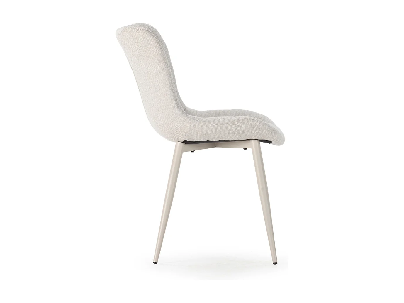 Lot de 4 Chaises en tissu matelassé avec pieds en métal H85 cm - MAË