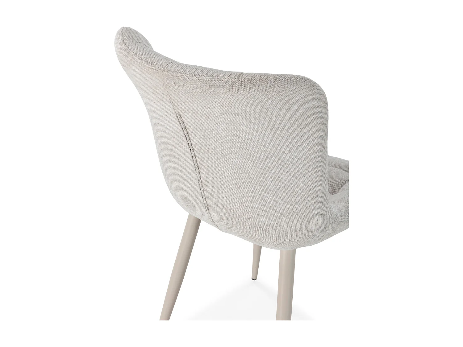 Lot de 4 Chaises en tissu matelassé avec pieds en métal H85 cm - MAË