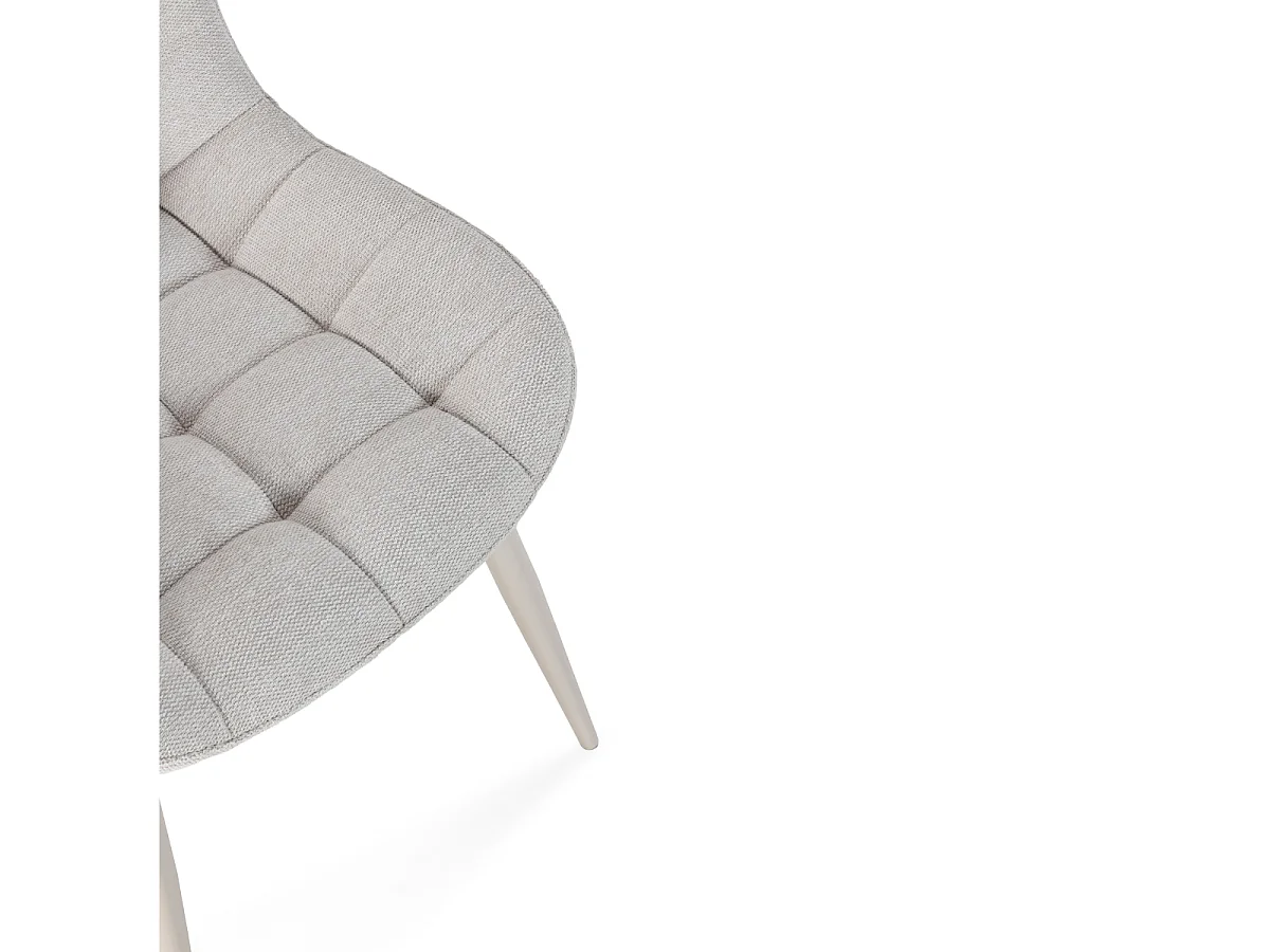 Lot de 4 Chaises en tissu matelassé avec pieds en métal H85 cm - MAË