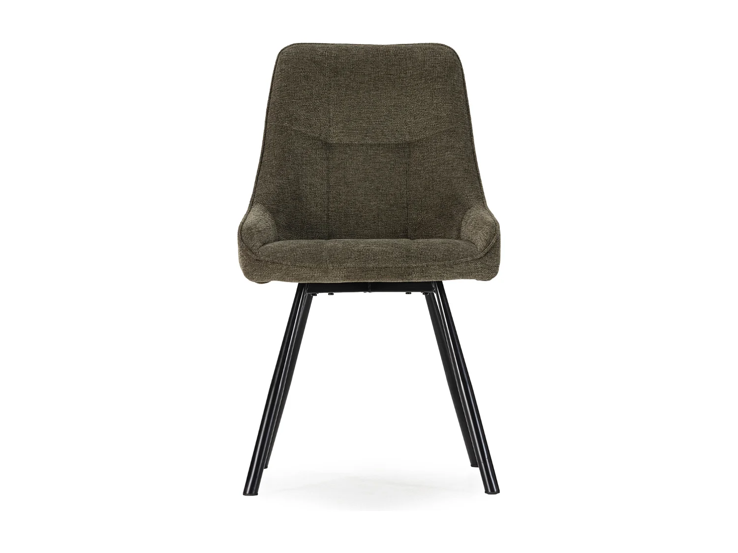 Stühle 4er-Set aus Stoff mit Metallbeinen, H 85 cm - NORY