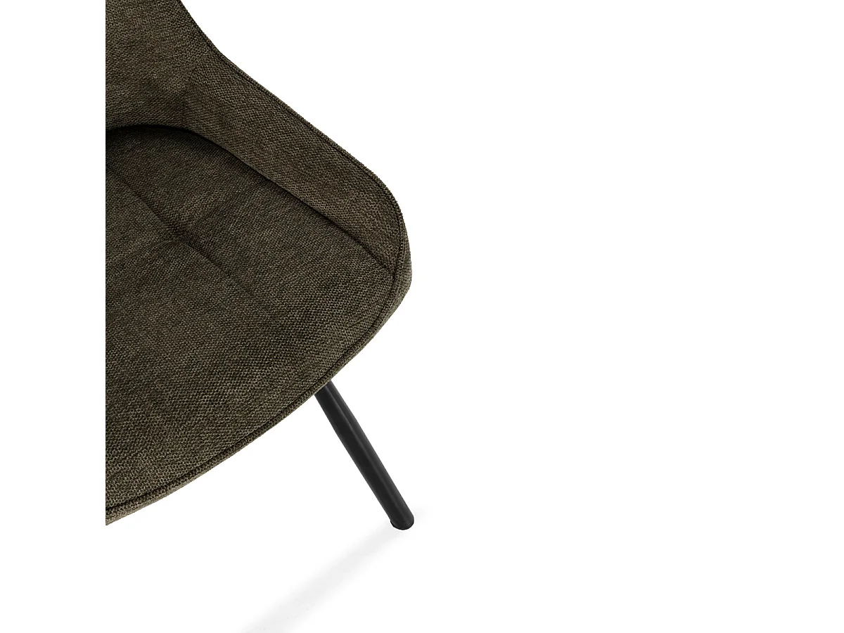 Stühle 4er-Set aus Stoff mit Metallbeinen, H 85 cm - NORY