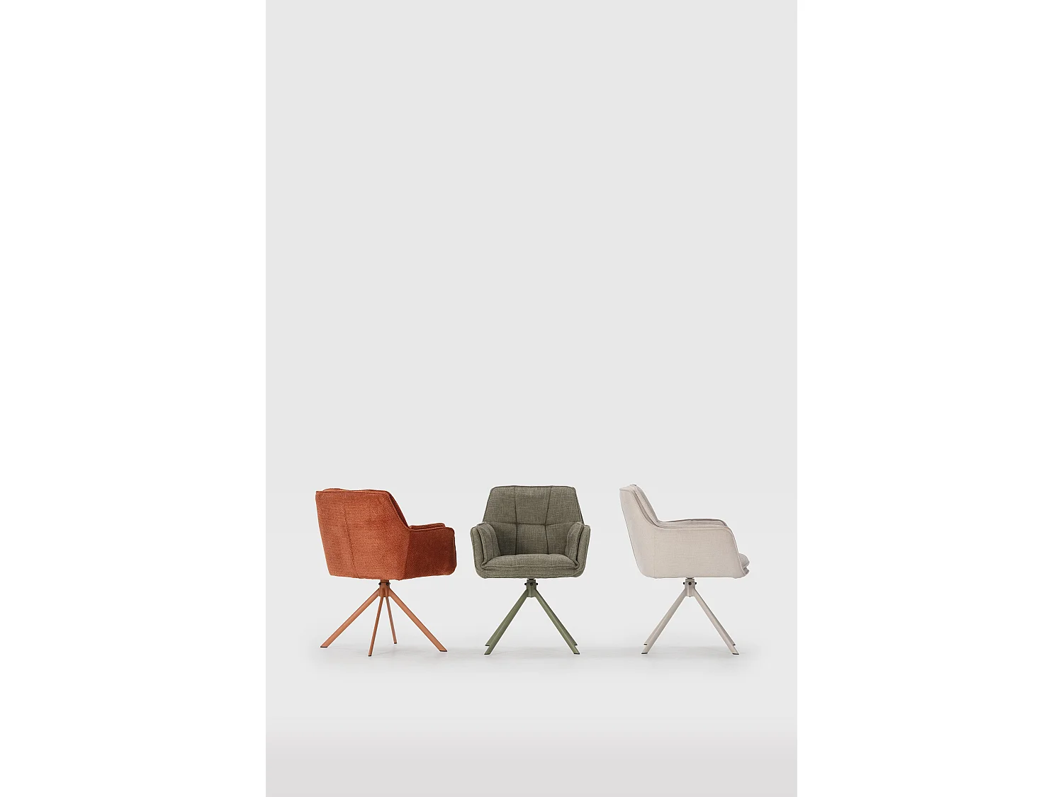 Ensemble de 2 fauteuils pivotants 67x84 cm