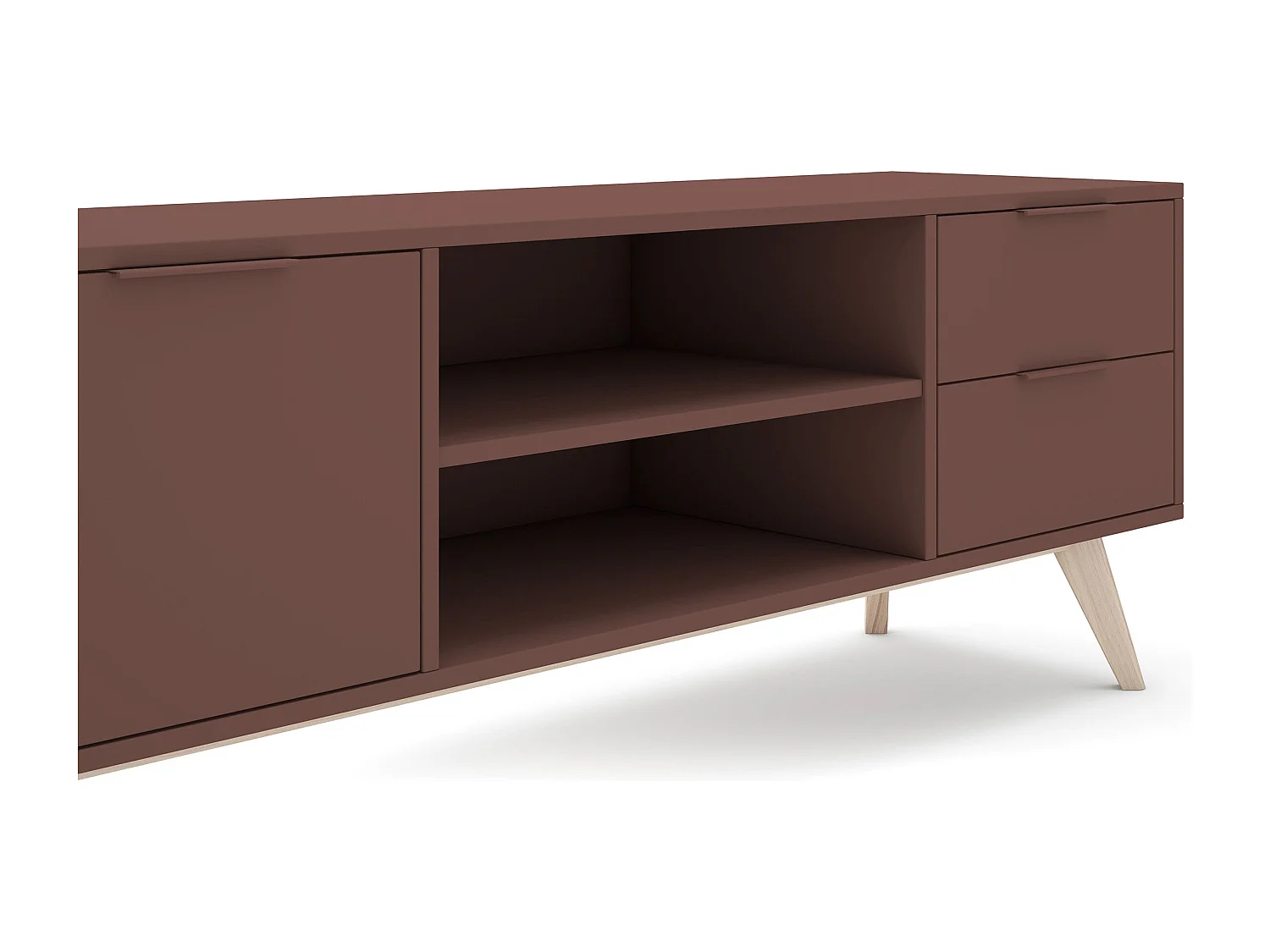 TV-Ständer Kiefernholz 2 Türen 2 Schubladen 180x53 cm