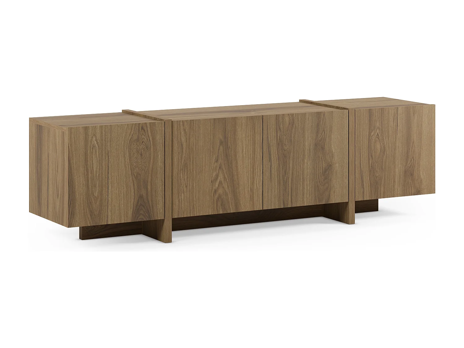4-türiger TV-Schrank Eiche 180x55 cm