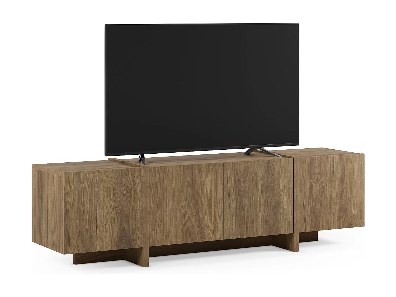 4-türiger TV-Schrank Eiche 180x55 cm