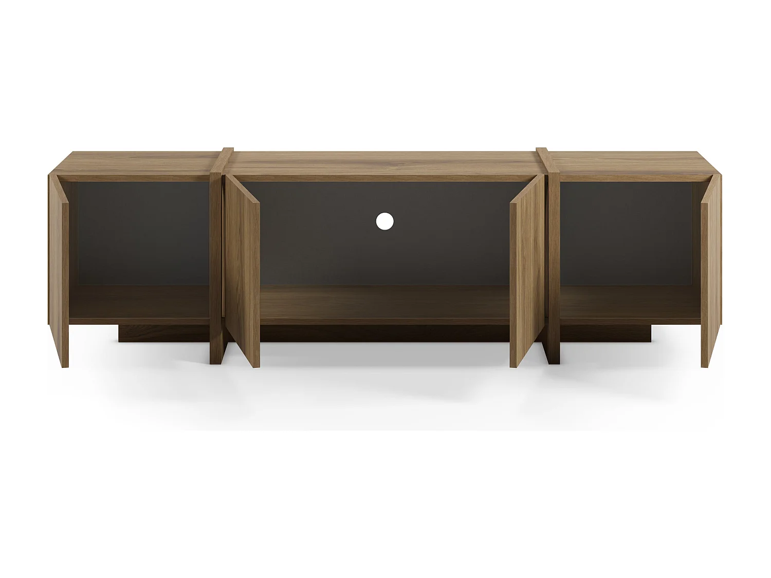 4-türiger TV-Schrank Eiche 180x55 cm