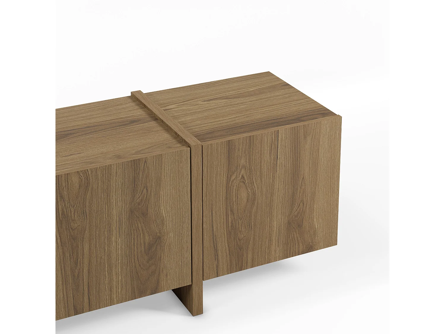 4-türiger TV-Schrank Eiche 180x55 cm