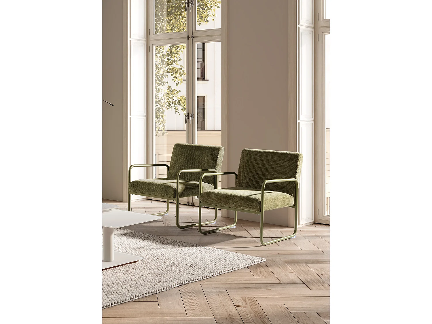 Fauteuil en tissu 70x80 cm