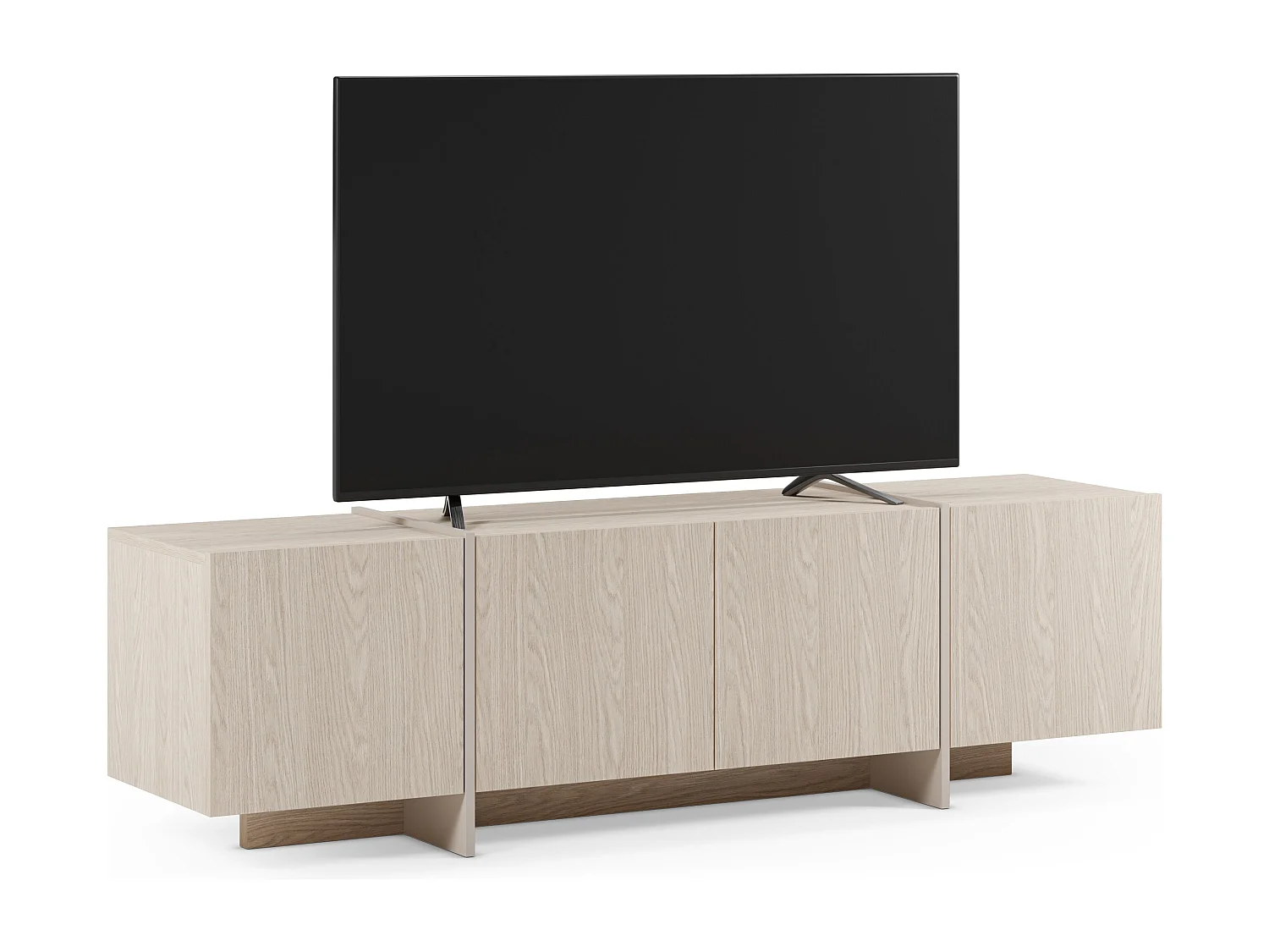 4-türiger TV-Schrank Eiche 180x55 cm