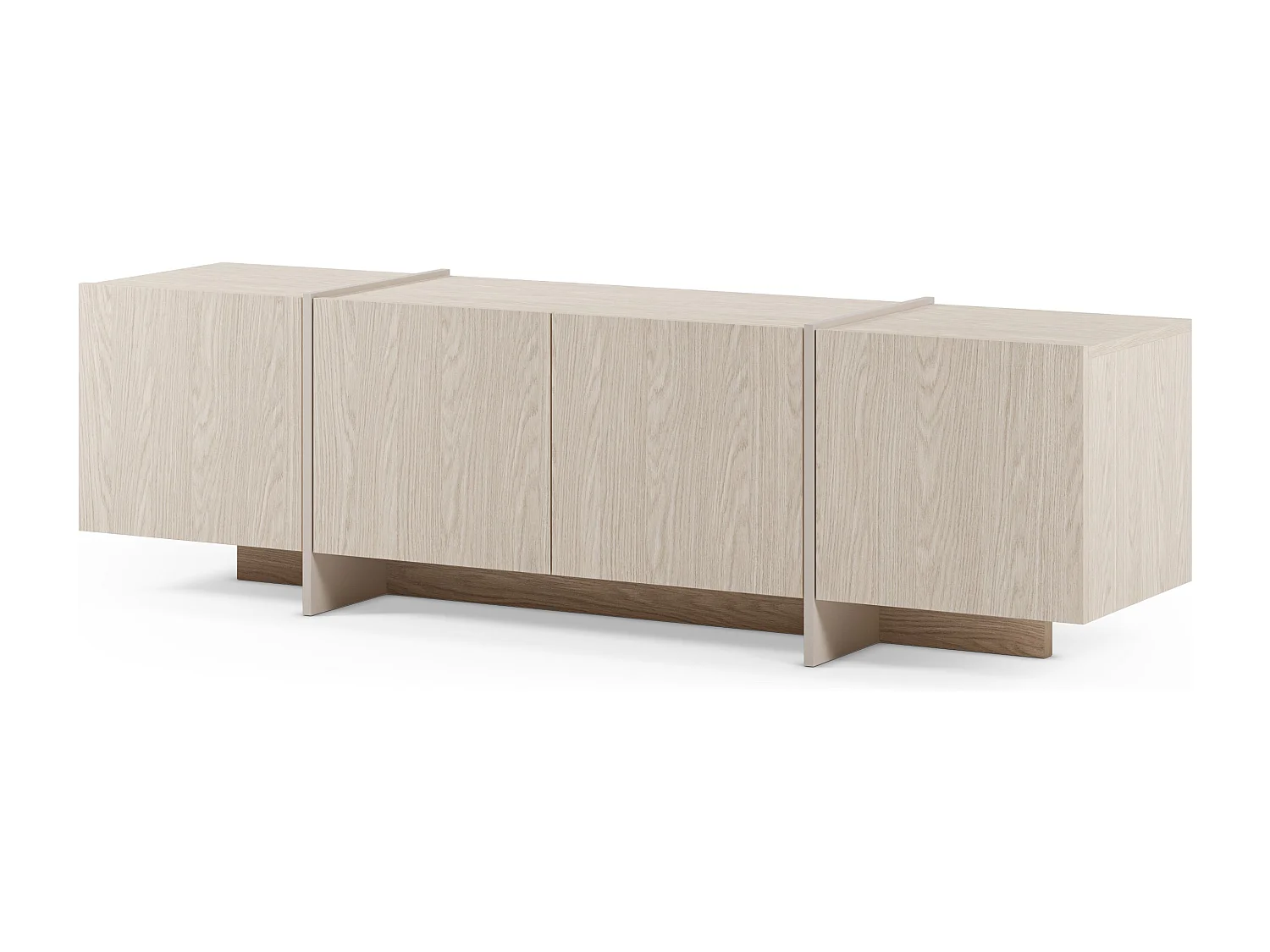 4-türiger TV-Schrank Eiche 180x55 cm