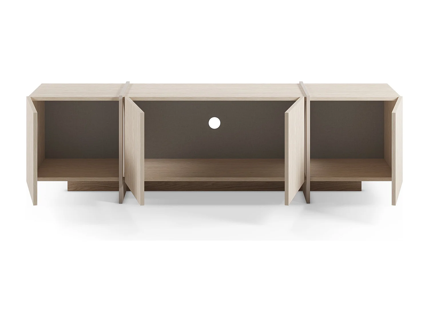 4-türiger TV-Schrank Eiche 180x55 cm