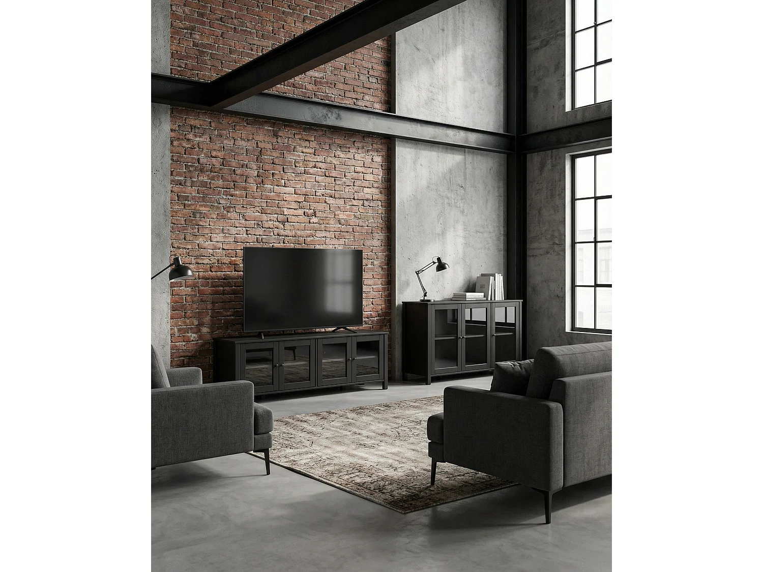 4-türiger TV-Schrank Kiefernholz 150x50 cm