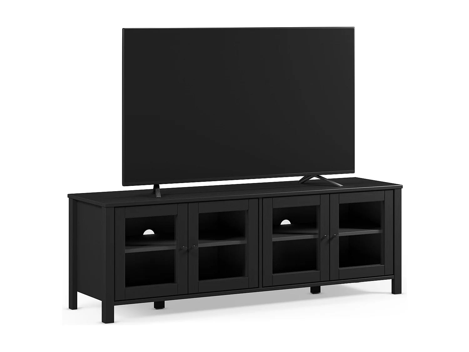 4-türiger TV-Schrank Kiefernholz 150x50 cm